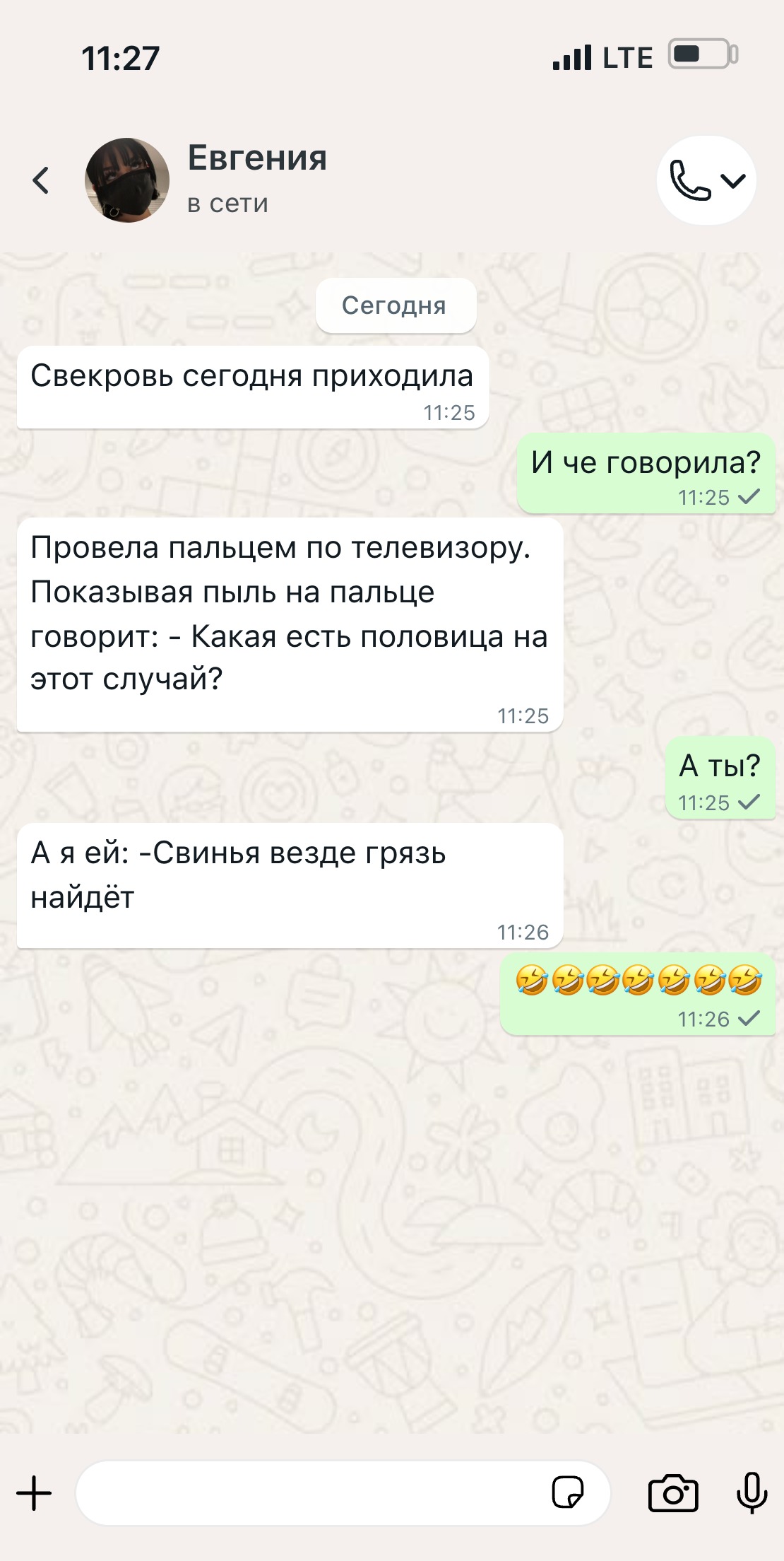 Переписка WhatsApp — «Свекровь»